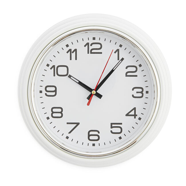 White Wall Clock 10" 